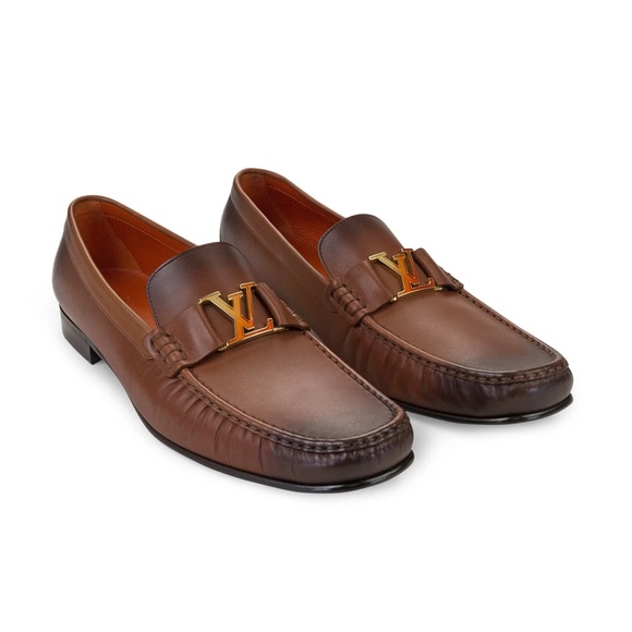 Louis Vuitton Other - Louis Vuitton Cognac Brown Waxed Leather Montaigne Loafers sz 15